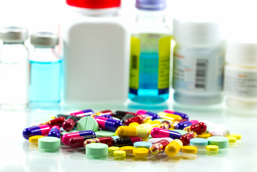 Diferent Tablets Pills Capsule Heap Mix