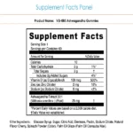 Ashwagandha Gummies Supplement Facts Box